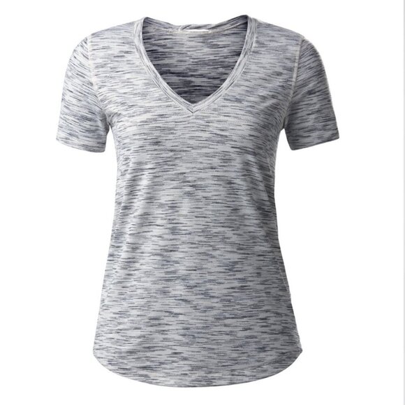 Lululemon What The Sport Tee Tiger Space Dye Black White Size 4 - Picture 2 of 8